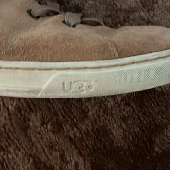 UGG CROFT HIGH TOP SNEAKER CHESTNUT BOOT BOOTIE SHEEPSKIN LEATHER SZ 12 - Picture 4 of 11